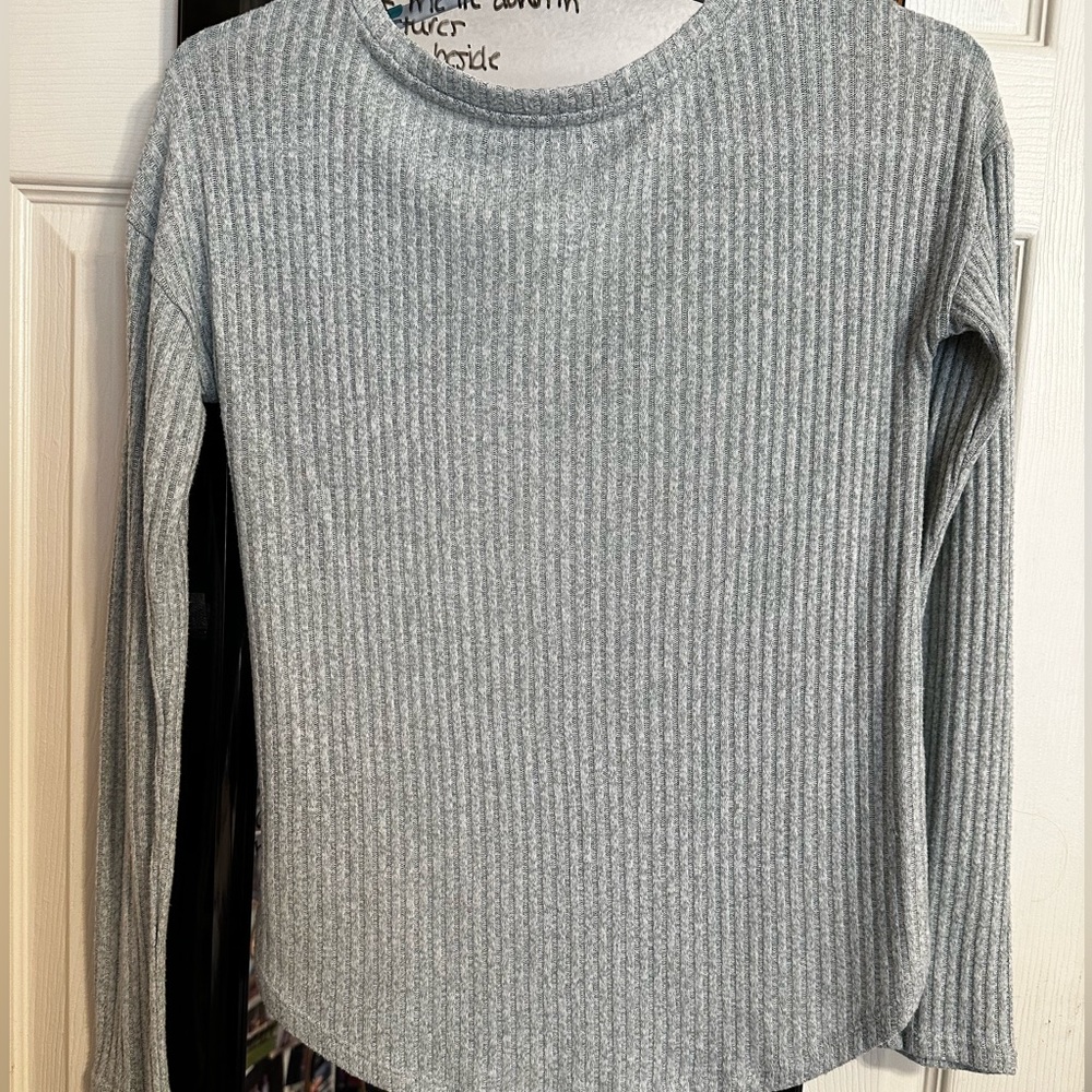 Baby Blue Ribbed Long Sleeve - Picture 3 of 3